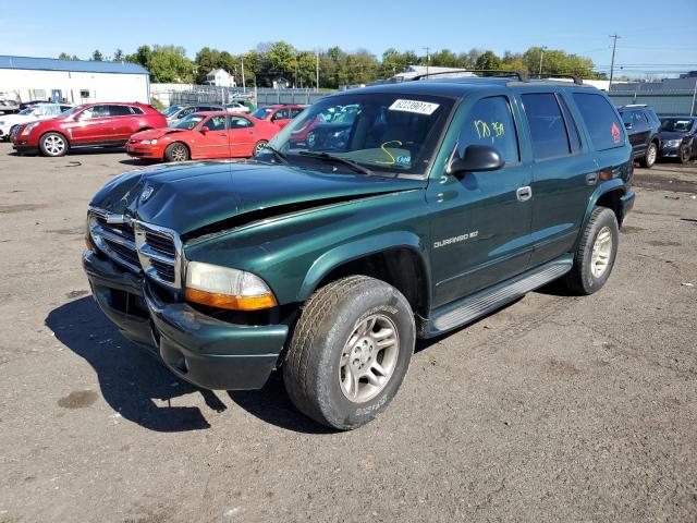 1B4HS28N51F631444 - 2001 DODGE DURANGO GREEN photo 2