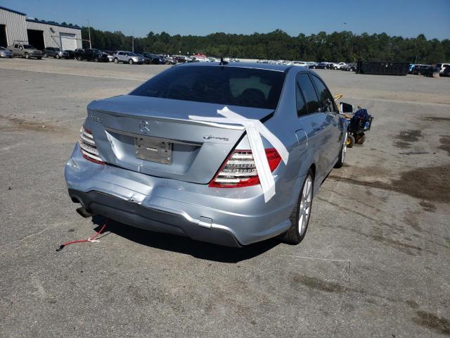 WDDGF4HBXDR254610 - 2013 MERCEDES-BENZ C250 SILVER photo 4