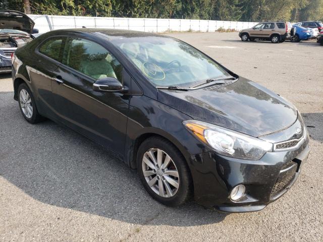 KNAFX6A86E5219646 - 2014 KIA FORTE EX BLACK photo 1