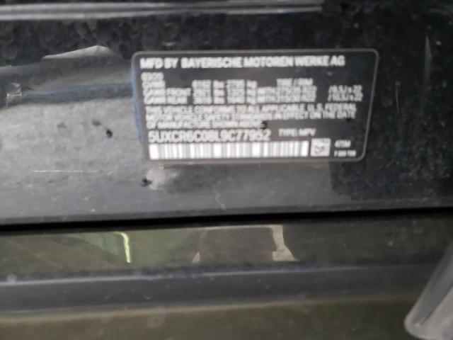 5UXCR6C08L9C77952 - 2020 BMW X5 XDRIVE4 BLACK photo 10