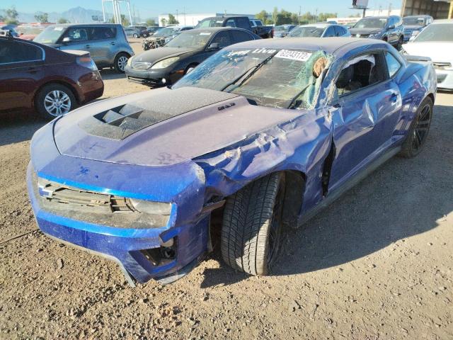 2G1FL1EP5D9804909 - 2013 CHEVROLET CAMARO ZL1 BLUE photo 2