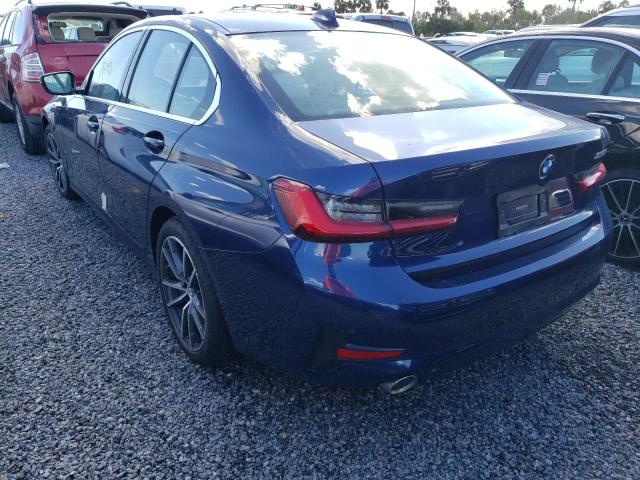 WBA5R1C05LFH48337 - 2020 BMW 330I BLUE photo 3