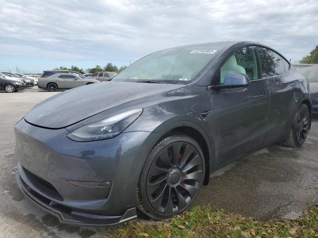 7SAYGDEF6NF379746 - 2022 TESLA MODEL Y GRAY photo 2