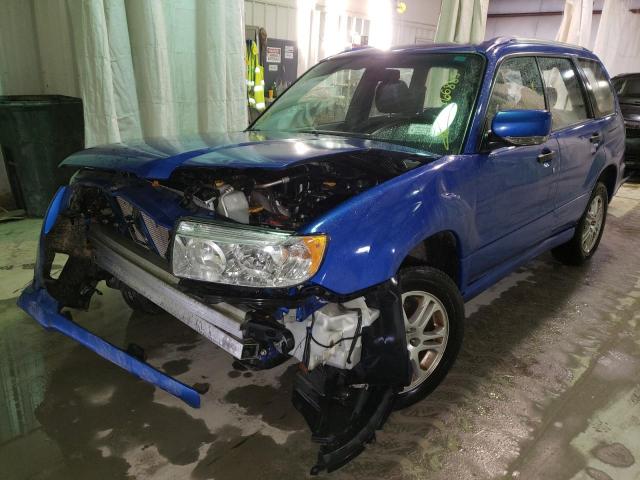 JF1SG66688H701214 - 2008 SUBARU FORESTER S BLUE photo 2