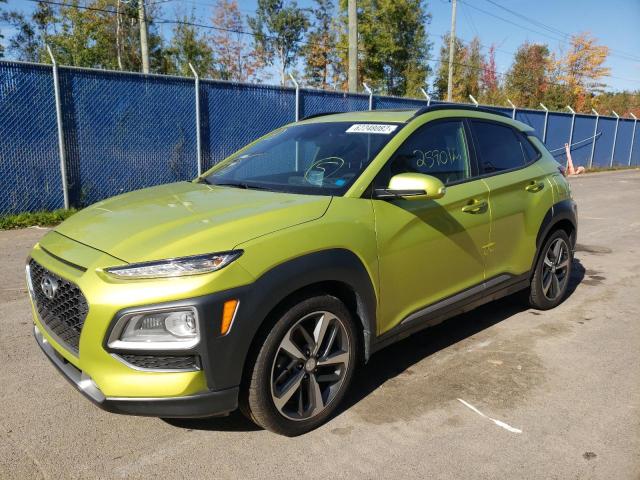 KM8K5CA50LU575195 - 2020 HYUNDAI KONA ULTIM YELLOW photo 2