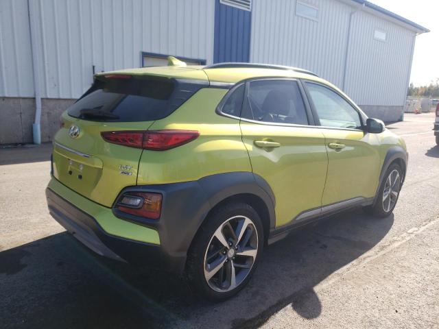 KM8K5CA50LU575195 - 2020 HYUNDAI KONA ULTIM YELLOW photo 4