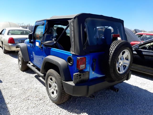 1C4AJWAG6GL308962 - 2016 JEEP WRANGLER S BLUE photo 3