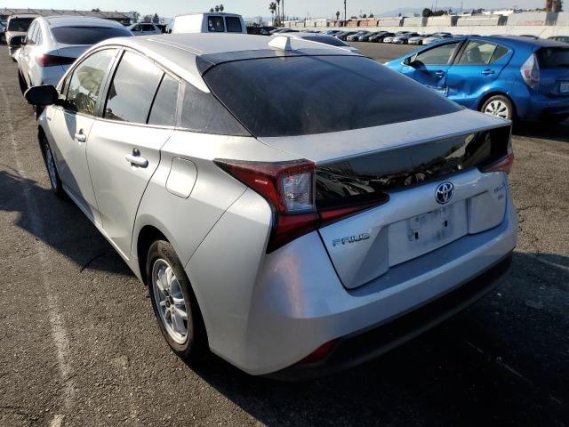 JTDKARFU2L3112452 - 2020 TOYOTA PRIUS L SILVER photo 3