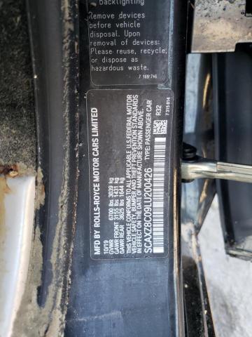 SCAXZ8C09LU200426 - 2020 ROLLS-ROYCE DAWN BASE Noir photo 10