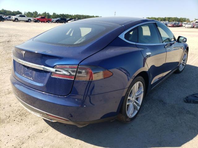 5YJSA1S10FF099480 - 2015 TESLA MODEL S 70 BLUE photo 4