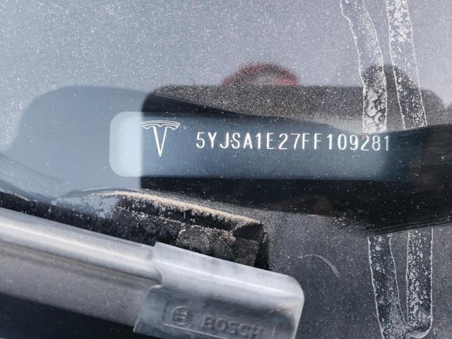 5YJSA1E27FF109281 - 2015 TESLA MODEL S Negro foto 10