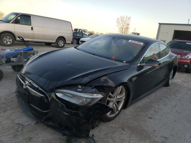 5YJSA1E27FF109281 - 2015 TESLA MODEL S Negro foto 2