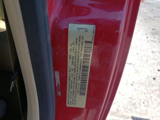 3VWRF31Y49M404163 - 2009 VOLKSWAGEN NEW BEETLE 红色 照片 10