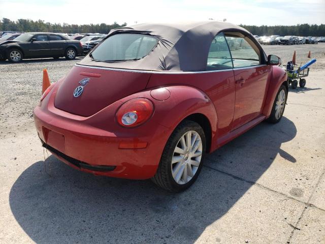 3VWRF31Y49M404163 - 2009 VOLKSWAGEN NEW BEETLE 红色 照片 4