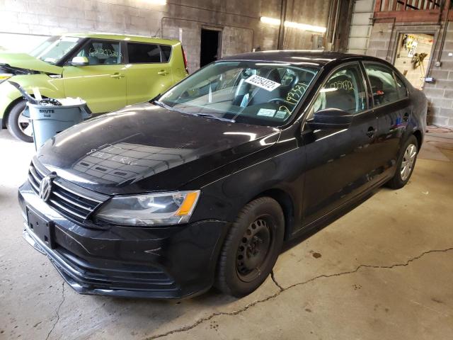 3VW2K7AJ9FM326529 - 2015 VOLKSWAGEN JETTA BASE BLACK photo 2