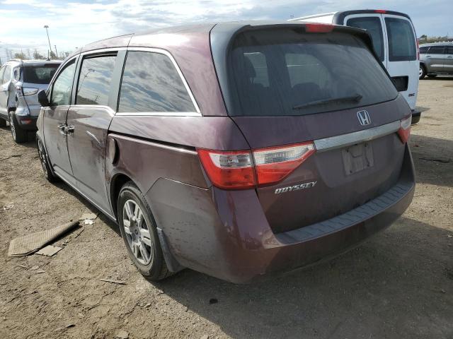 5FNRL5H29DB072789 - 2013 HONDA ODYSSEY LX BURGUNDY photo 3