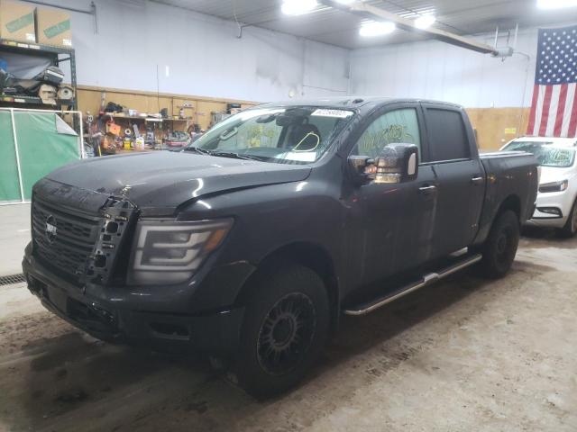 1N6AA1ED2LN504590 - 2020 NISSAN TITAN SV BLACK photo 2