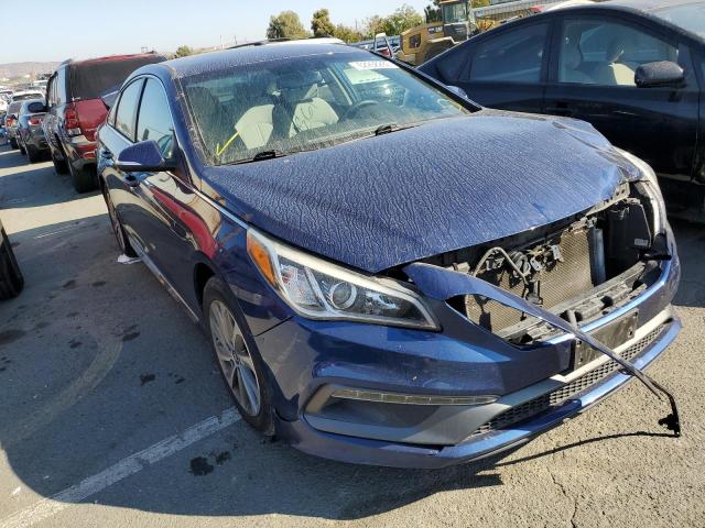 5NPE34AF2HH443739 - 2017 HYUNDAI SONATA SPO BLUE photo 1