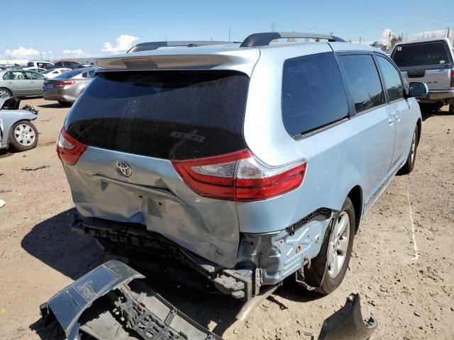 5TDKK3DC4FS666678 - 2015 TOYOTA SIENNA LE BLUE photo 4