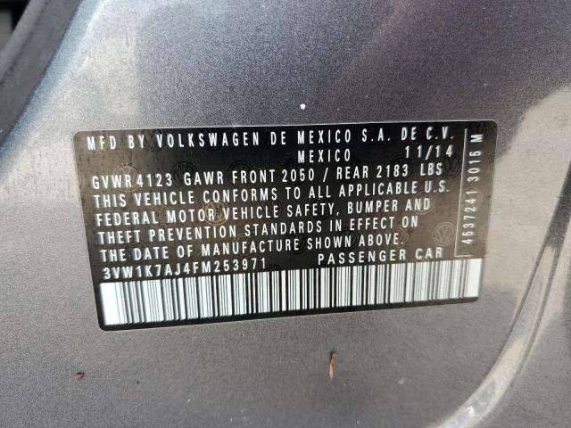 3VW1K7AJ4FM253971 - 2015 VOLKSWAGEN JETTA BASE 石墨色 照片 10
