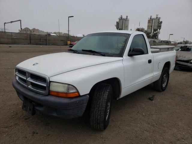 1D7GL16K34S715164 - 2004 DODGE DAKOTA SXT WHITE photo 2