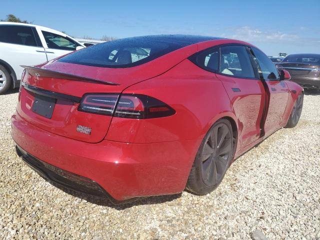 5YJSA1E67NF484993 - 2022 TESLA MODEL S Կարմիր լուսանկար 4