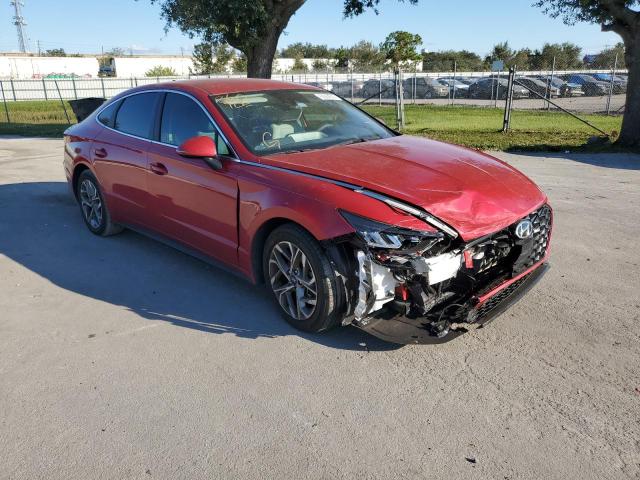 5NPEL4JA5LH014639 - 2020 HYUNDAI SONATA SEL RED photo 1