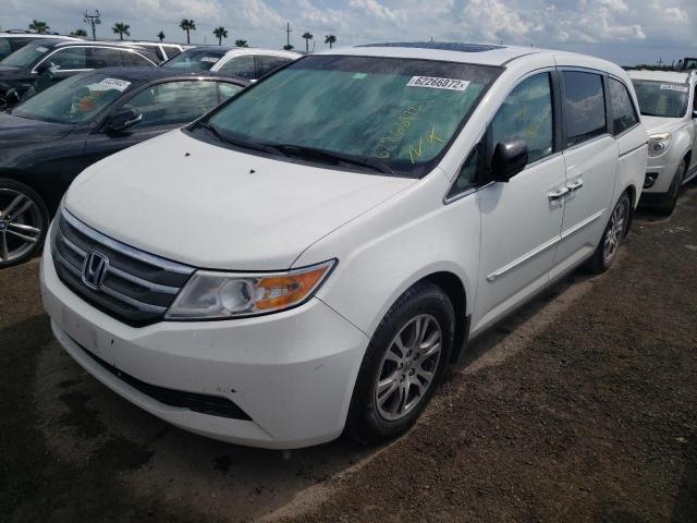 5FNRL5H63CB008510 - 2012 HONDA ODYSSEY EX WHITE photo 2