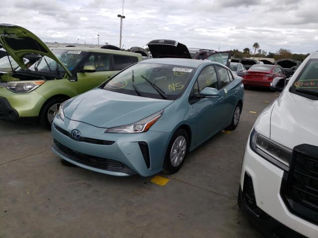 JTDKAMFUXM3135241 - 2021 TOYOTA PRIUS SPEC TURQUOISE photo 2