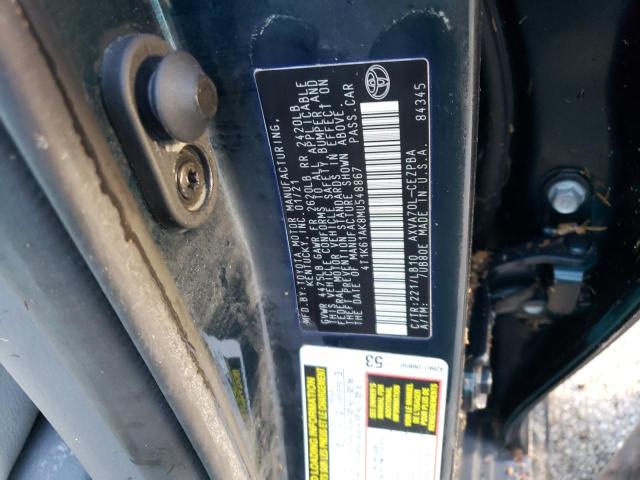 4T1K61AK8MU548867 - 2021 TOYOTA CAMRY XSE CHARCOAL photo 10