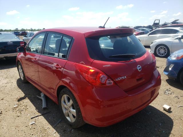 3N1BC1CP2BL374875 - 2011 NISSAN VERSA RED photo 3