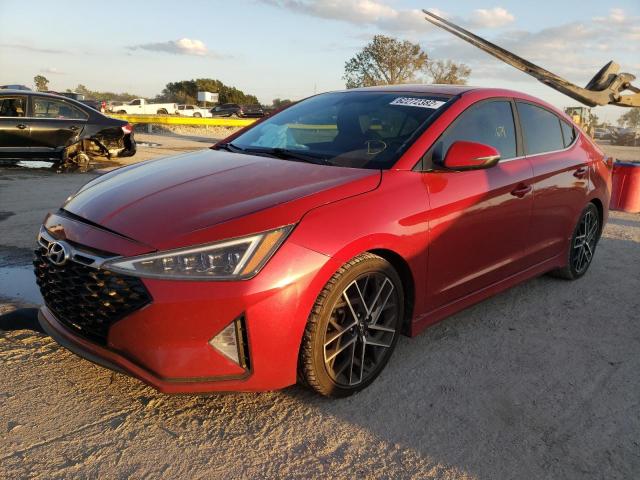 KMHD04LB9KU831557 - 2019 HYUNDAI ELANTRA SP RED photo 2