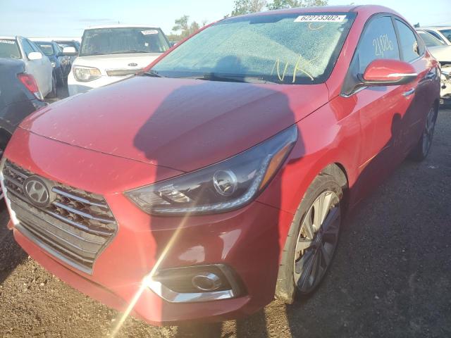 3KPC34A37JE004768 - 2018 HYUNDAI ACCENT LIM RED photo 2