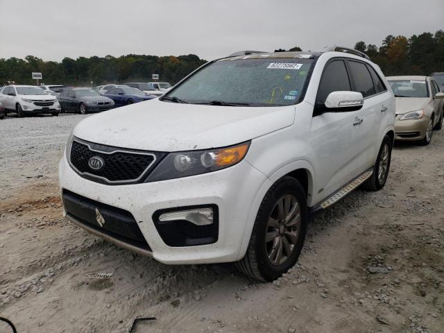 5XYKWDA28DG370854 - 2013 KIA SORENTO SX WHITE photo 2