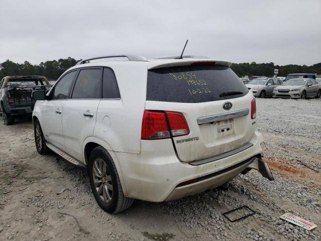 5XYKWDA28DG370854 - 2013 KIA SORENTO SX WHITE photo 3