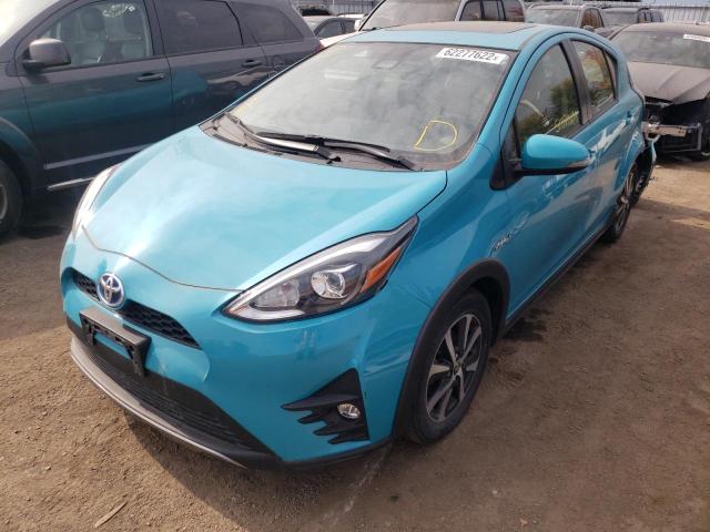 JTDKDTB37J1612326 - 2018 TOYOTA PRIUS C TURQUOISE photo 2