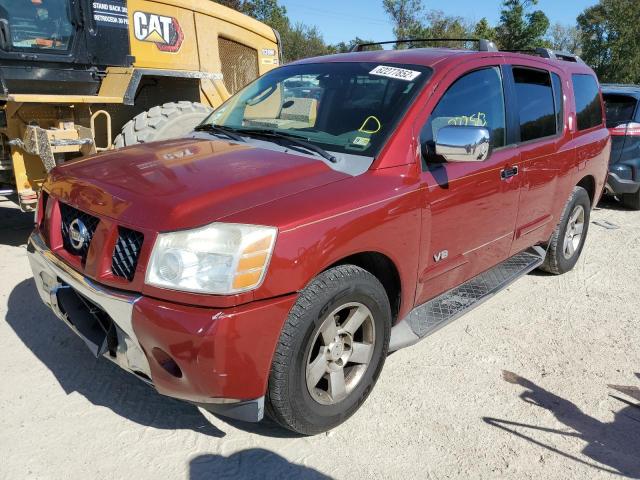 5N1AA08A86N710625 - 2006 NISSAN ARMADA SE RED photo 2