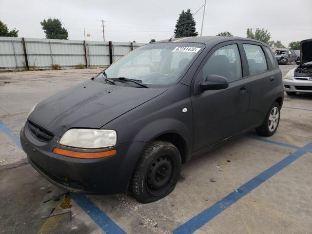 KL1TD66617B695482 - 2007 CHEVROLET AVEO BASE BLACK photo 2