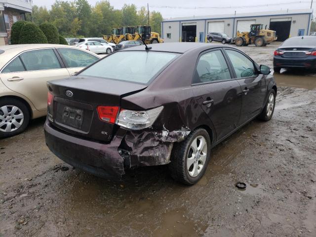 KNAFU4A24A5284742 - 2010 KIA FORTE EX BURGUNDY photo 4