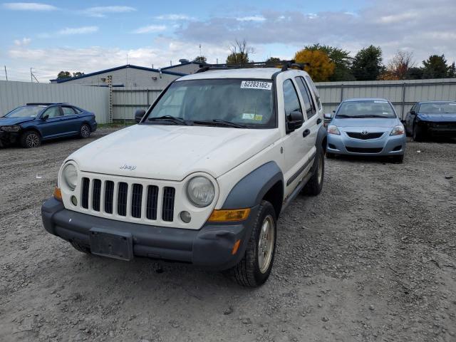 1J4GL48KX7W695236 - 2007 JEEP LIBERTY SP WHITE photo 2