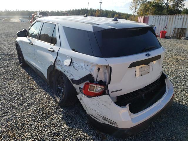 1FM5K8AB1LGA82911 - 2020 FORD EXPLORER P WHITE photo 3