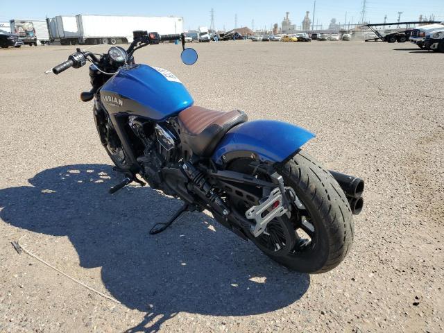 56KMTA008K3153316 - 2019 INDIAN MOTORCYCLE CO. SCOUT BOBB BLUE photo 3