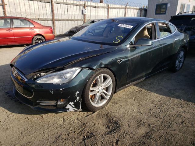 5YJSA1CG5DFP09535 - 2013 TESLA MODEL S GREEN photo 2