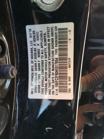 19XFC2F80KE017854 - 2019 HONDA CIVIC SPOR 黑色 照片 10
