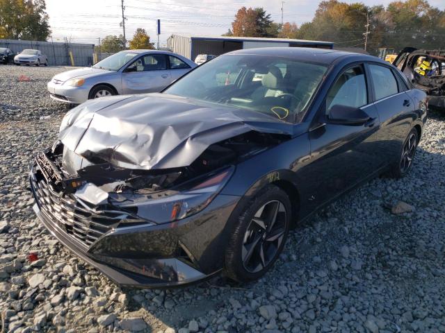 5NPLP4AG6MH019513 - 2021 HYUNDAI ELANTRA LI GRAY photo 2