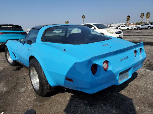 1Z878AS423152 - 1980 CHEVROLET CORVETTE BLUE photo 3