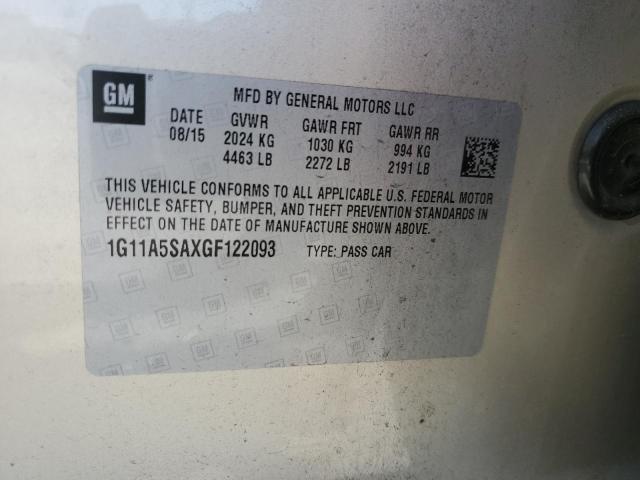 1G11A5SAXGF122093 - 2016 CHEVROLET MALIBU LIM 棕色 照片 10