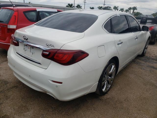 JN1BY1PP2FM601084 - 2015 INFINITI Q70L 3.7 WHITE photo 4