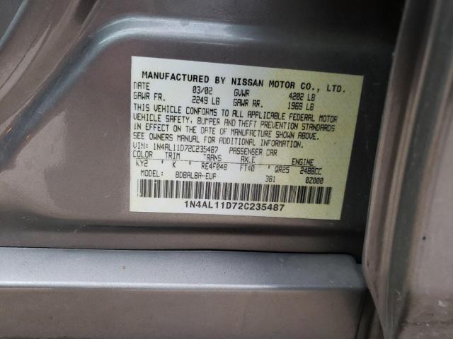 1N4AL11D72C235487 - 2002 NISSAN ALTIMA BAS TAN photo 10