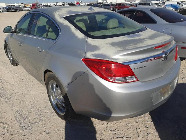 W04GN5EC0B1012527 - 2011 BUICK REGAL CXL SILVER photo 3